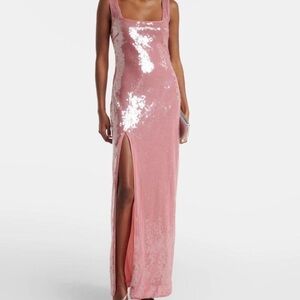 STAUD Pink Sequin Maxi Dress (never worn)